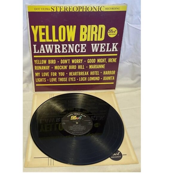Lawrence Welk Yellow Bird (Vinyl, 1961) Dot Records DLP 25389 VG LP Record Album - Picture 2 of 12